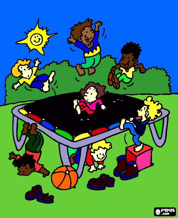 Desenho pula pula para colorir e imprimir