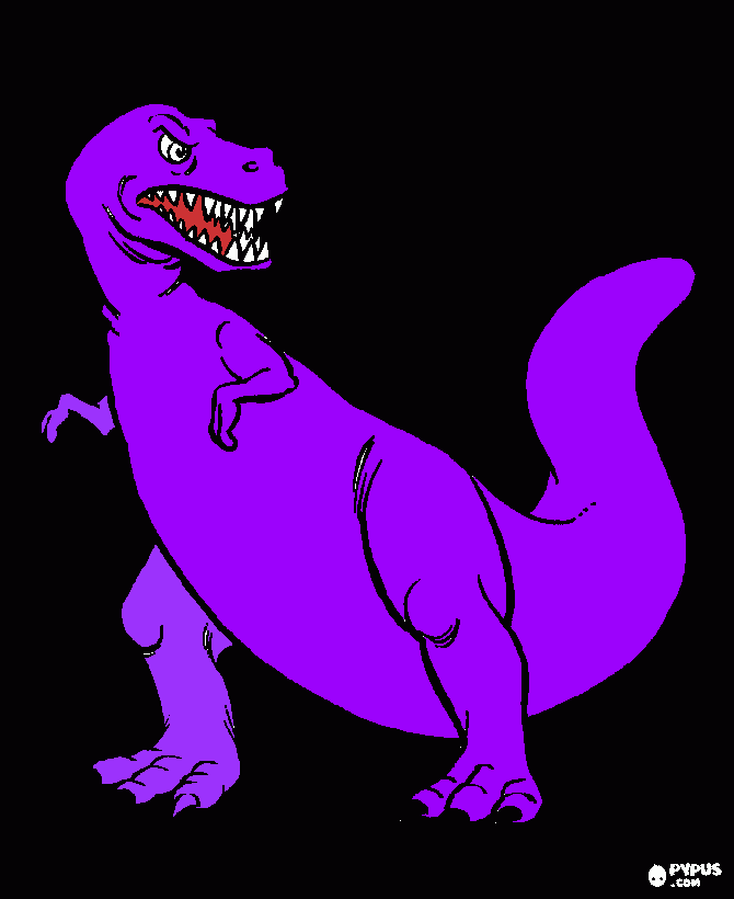desenho tiranossauro rex colorido por danilinho para colorir e imprimir