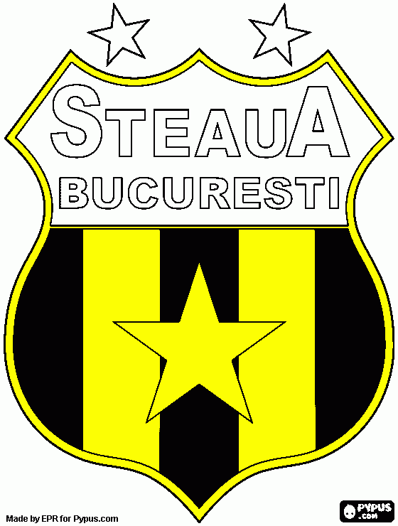 Desenhos de Brasão do FC Steaua Bucareste para colorir e imprimir