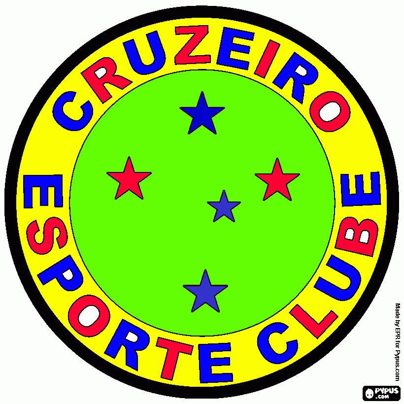 destintivo do cruzeiro para colorir e imprimir