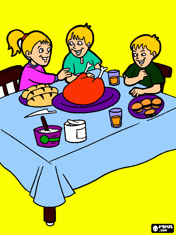 dezenhos de crianças sentadas na mesa para colorir e imprimir