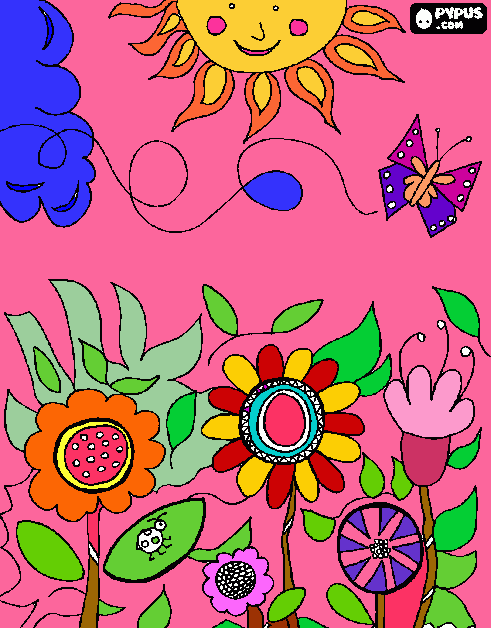 dia de sol para colorir e imprimir