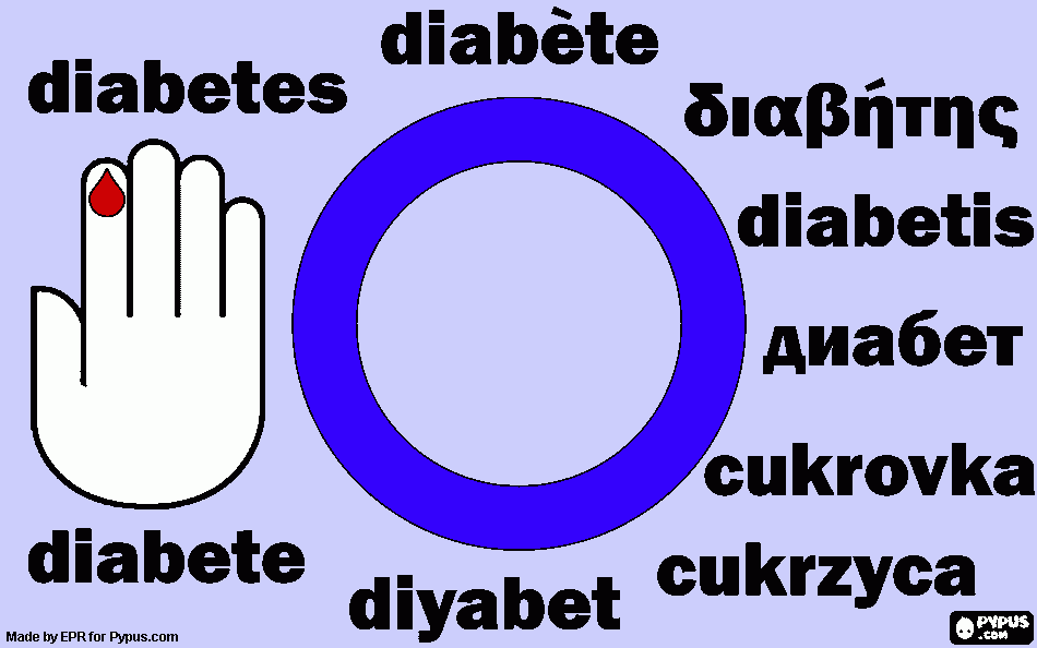 diabetes para colorir e imprimir