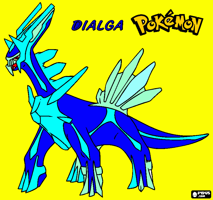 dialga pokemon lendario para colorir e imprimir