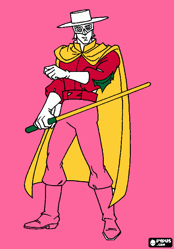 diego de la vega para colorir e imprimir