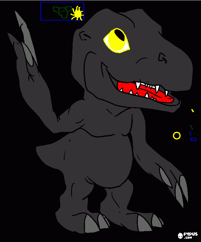 digimon tyrannoking para colorir e imprimir