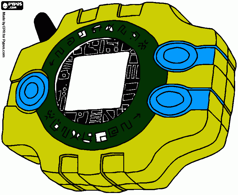 Digivice TK Ishida para colorir e imprimir