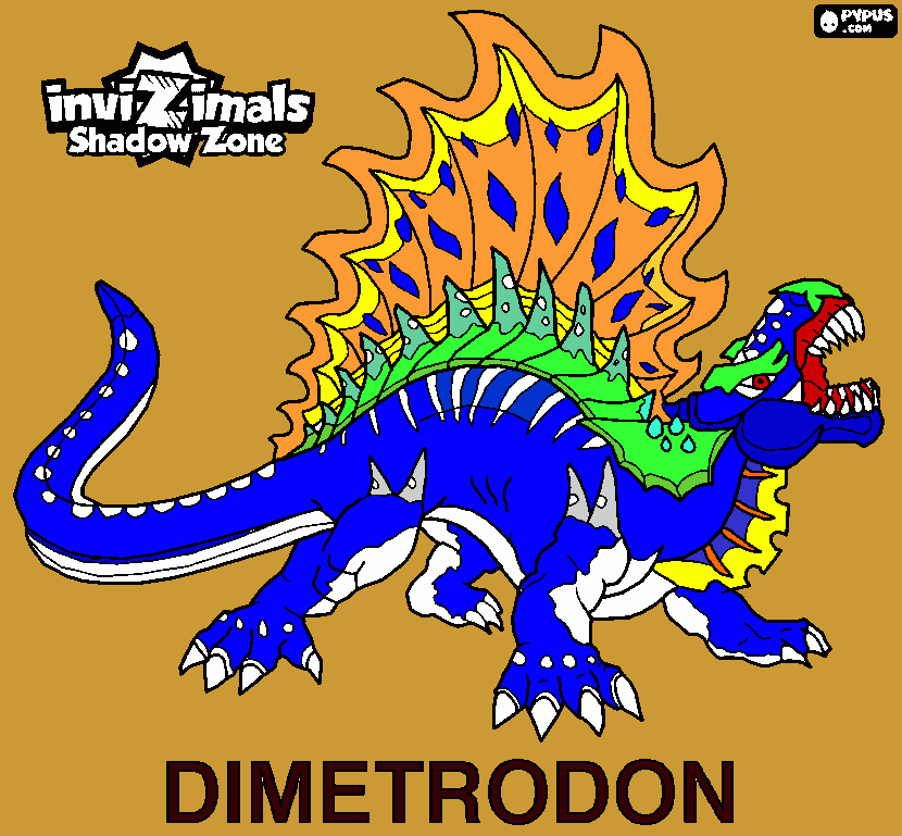 dimetrodon para colorir e imprimir