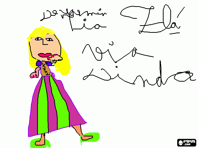 dinda princesa linda para colorir e imprimir