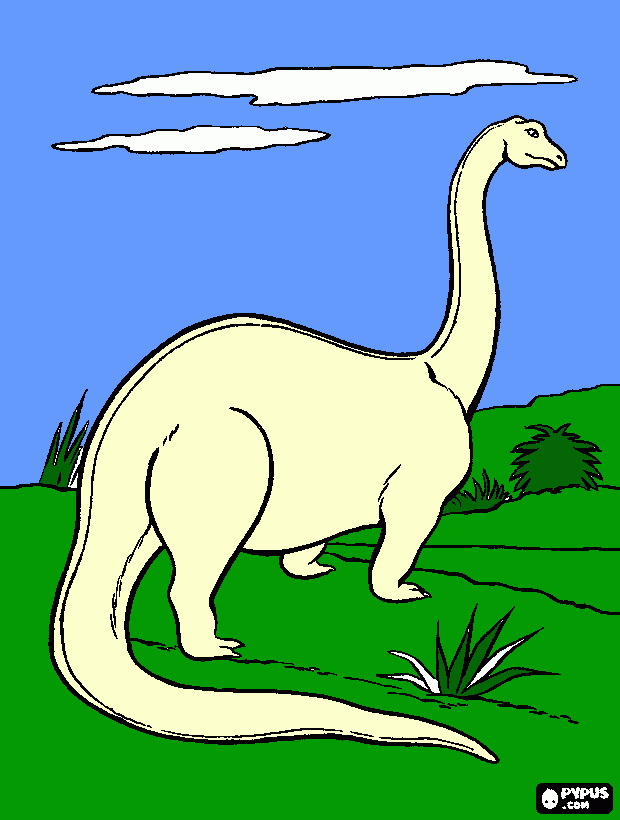 dinossauro braquiossauro para colorir e imprimir