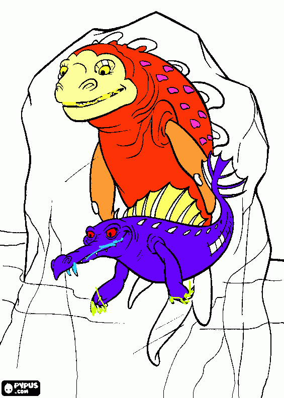 Dinossauro do Era do Gelo para colorir e imprimir