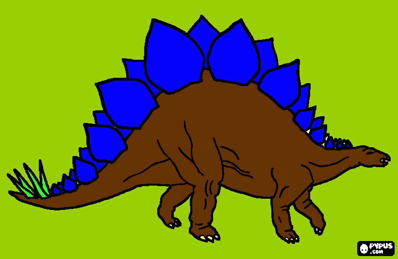 dinossauro estegossauro para colorir e imprimir