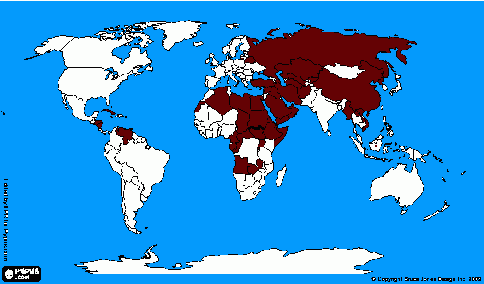  Ditaduras pelo mundo. para colorir e imprimir