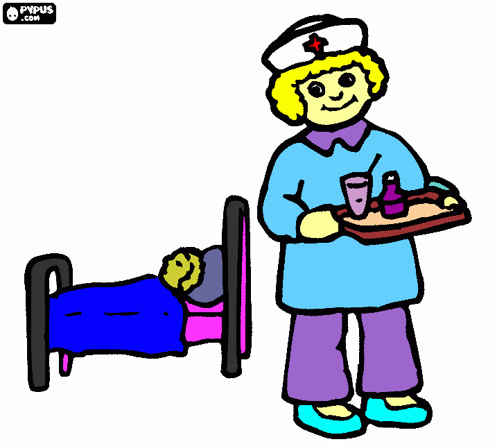 doente para colorir e imprimir