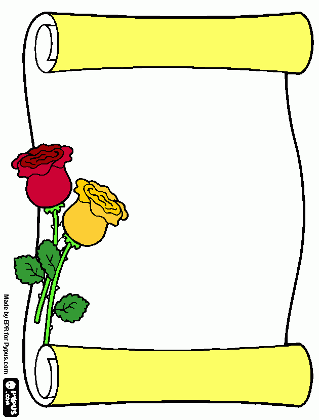DOIS BOTOES DE ROSAS para colorir e imprimir