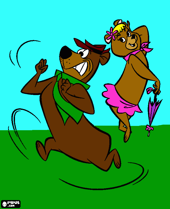 dois ursos para colorir e imprimir