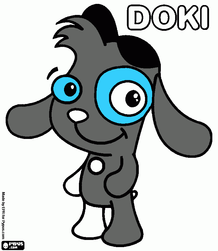 doki   pintado para colorir e imprimir