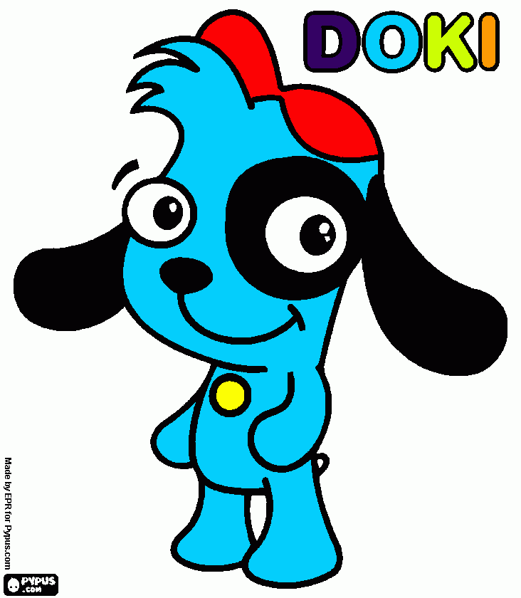 doki colorido para brincar! para colorir e imprimir