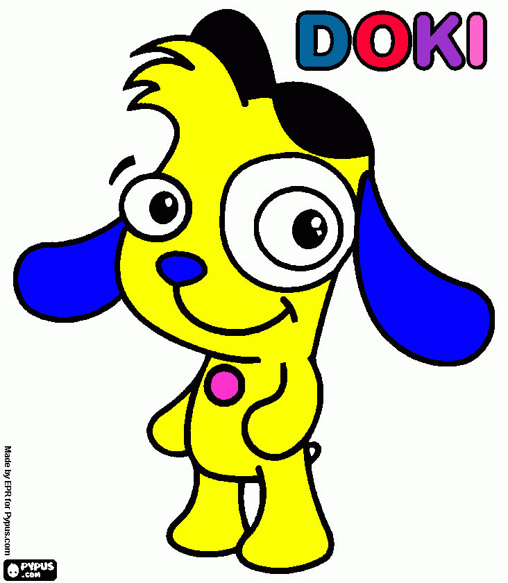 doki gabi para colorir e imprimir