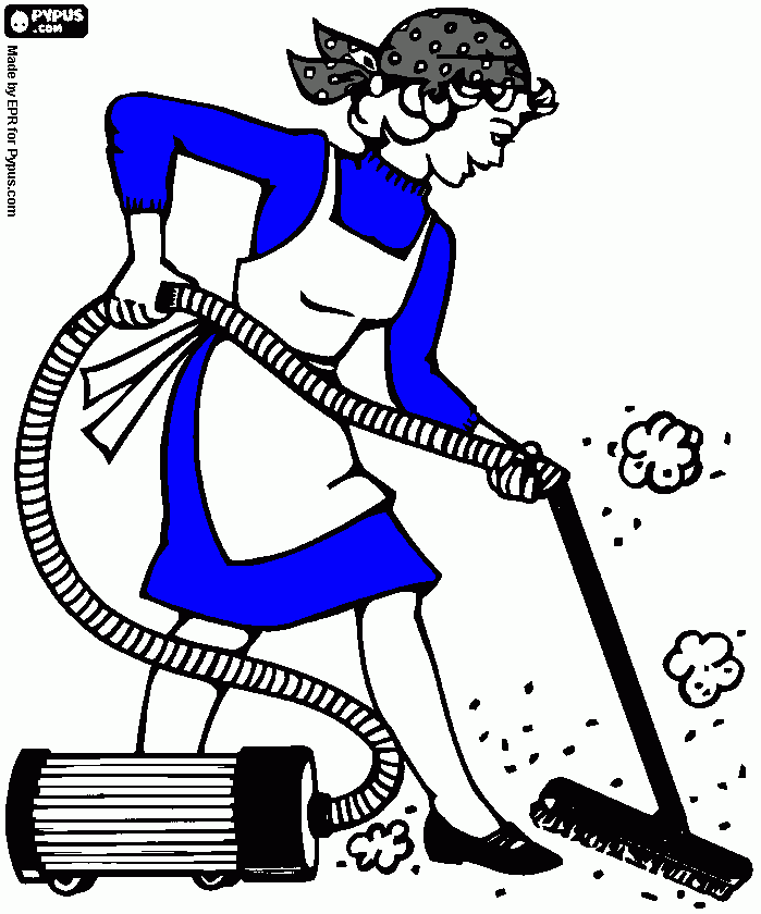 domestica para colorir e imprimir