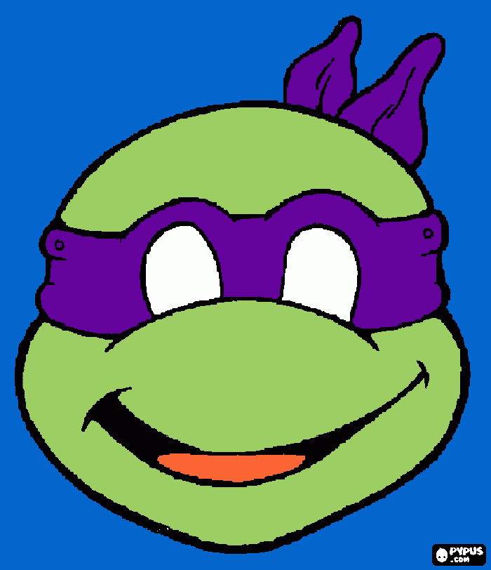 donatello fasha roxa para colorir e imprimir