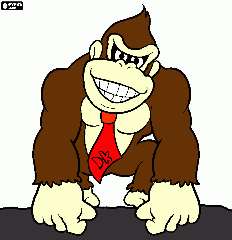 donk kong para colorir e imprimir