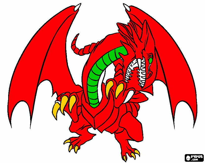 dragao do yu-gui-ho para colorir e imprimir