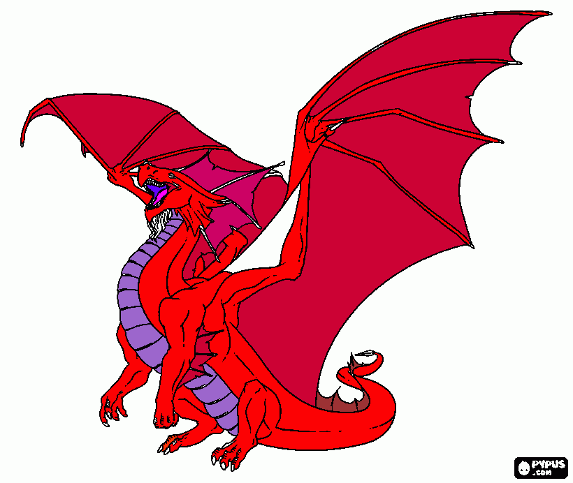 dragao infernal para colorir e imprimir