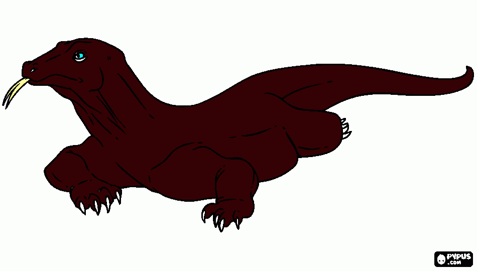 dragao komodo para colorir e imprimir