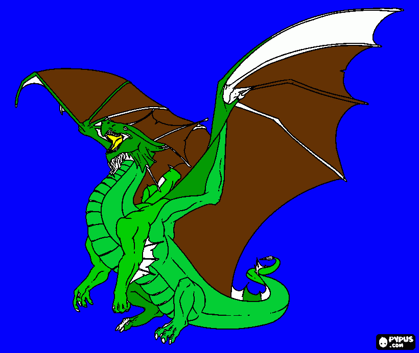 Dragao para colorir e imprimir