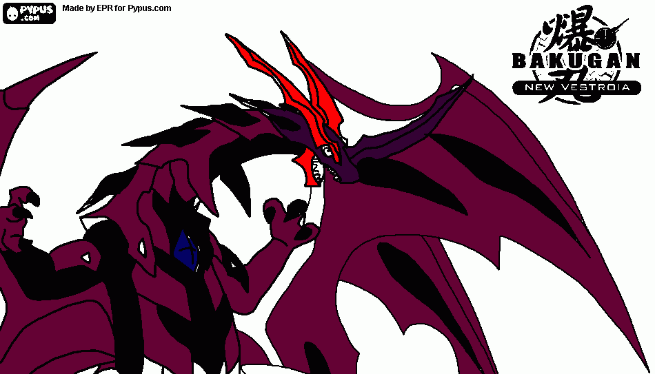 drago do mal para colorir e imprimir