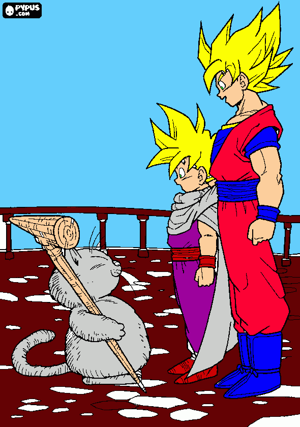 dragom boll z para colorir e imprimir