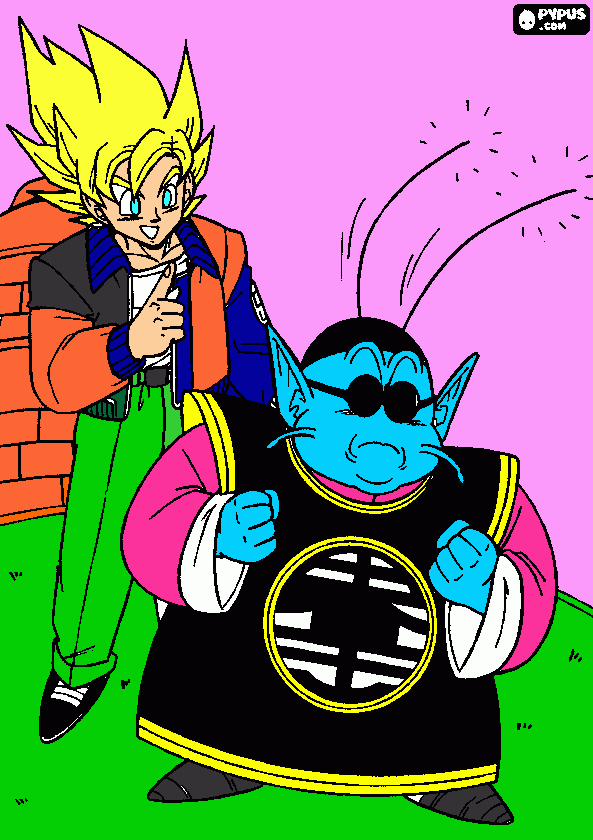 dragon ball z a batalha do deuses 1 para colorir e imprimir