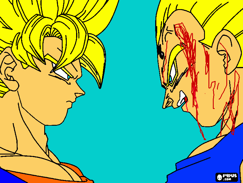 dragon ball  z para colorir e imprimir