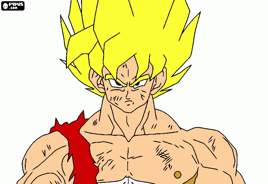 dragonballz em pintura para colorir e imprimir