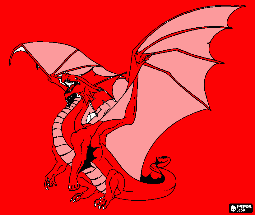 DRAGÃO LOUCO para colorir e imprimir