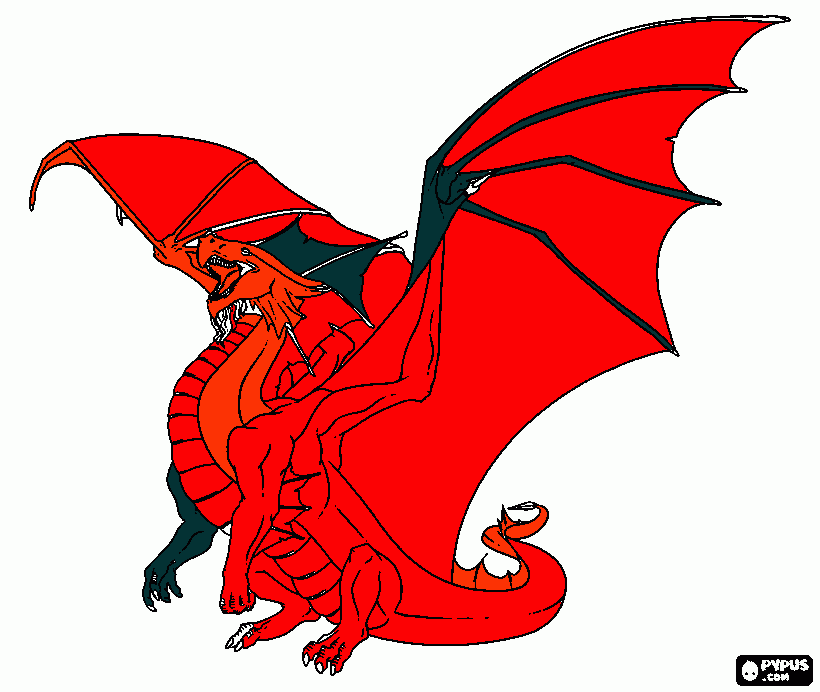 Dragão amigo para colorir e imprimir