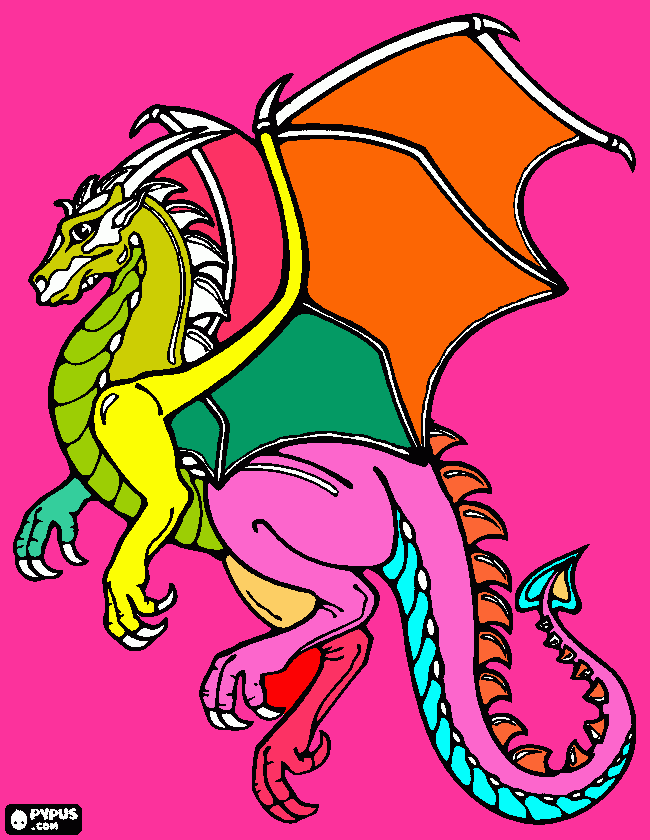 dragão Bia para colorir e imprimir