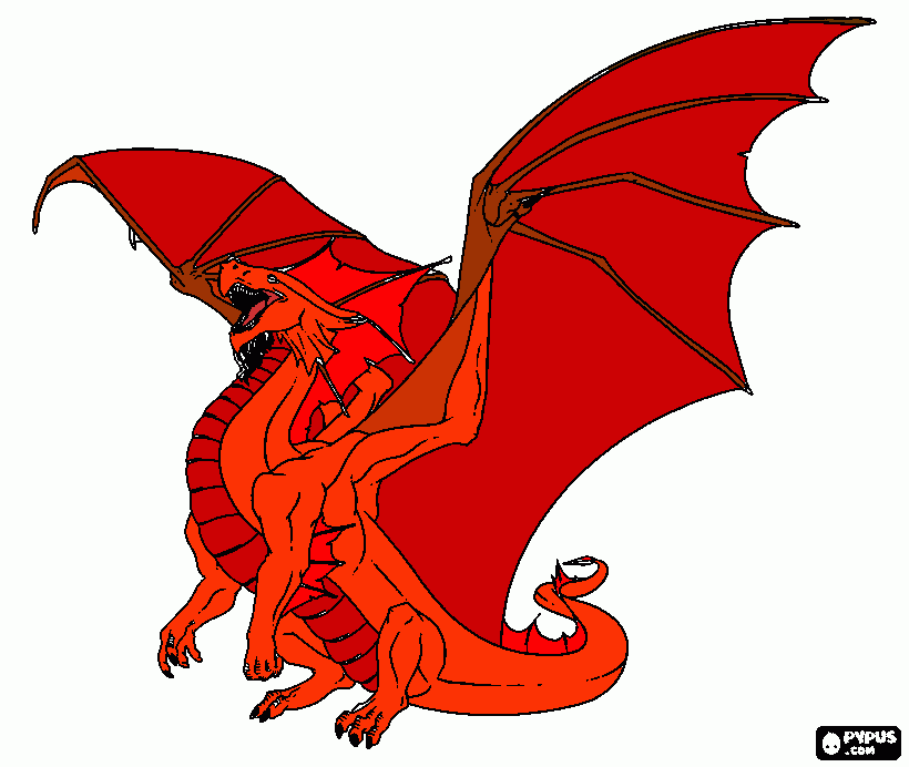 Dragão Colorado para colorir e imprimir