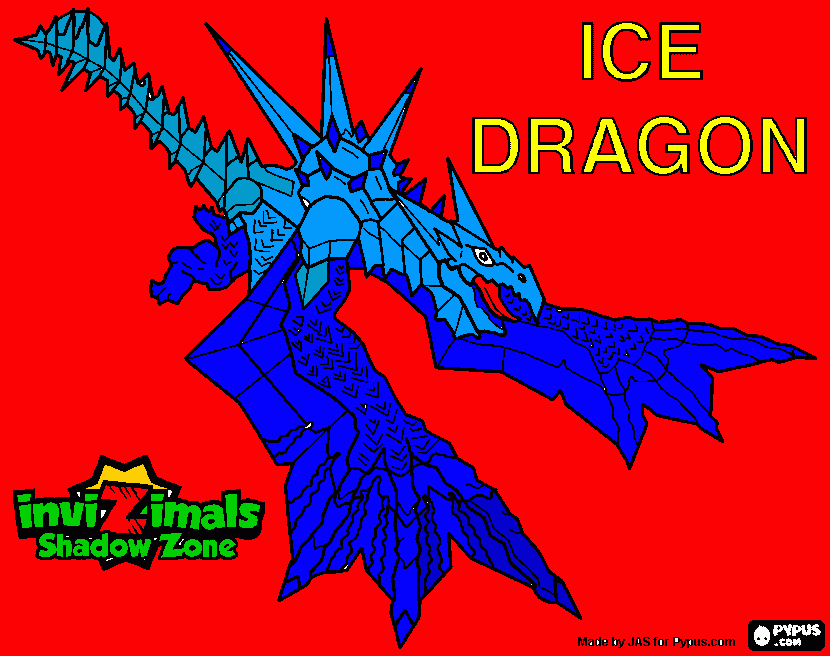 Dragão do Gelo para colorir e imprimir