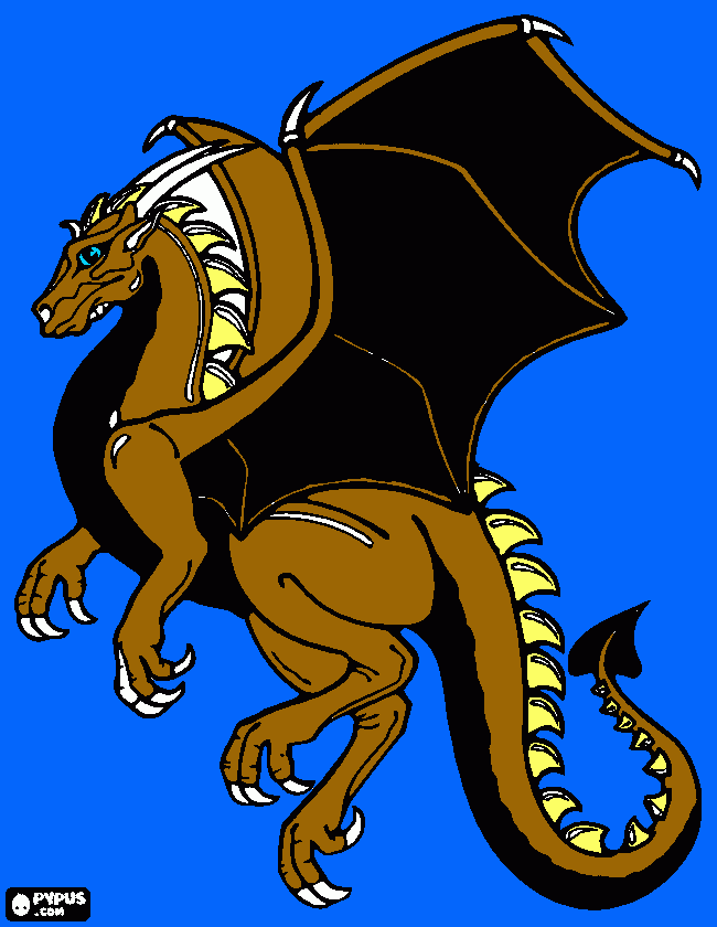 dragão femea para colorir e imprimir