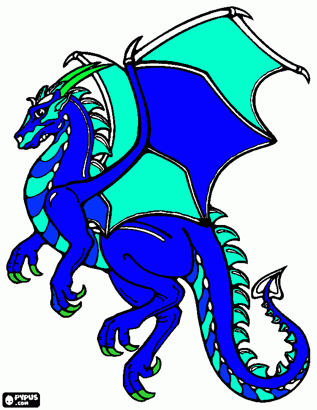 dragão marinho para colorir e imprimir