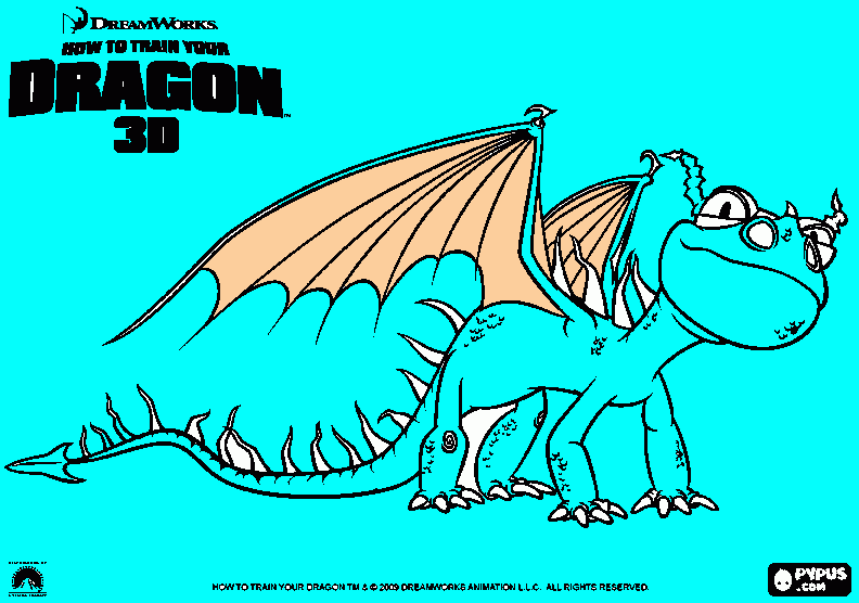 Dragões Terror Terrível para colorir e imprimir