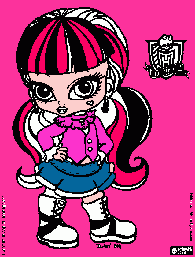 draqulaura para colorir e imprimir