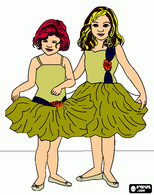 duas bailarinas para colorir e imprimir