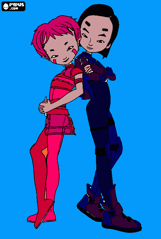 duas bonecas para colorir e imprimir