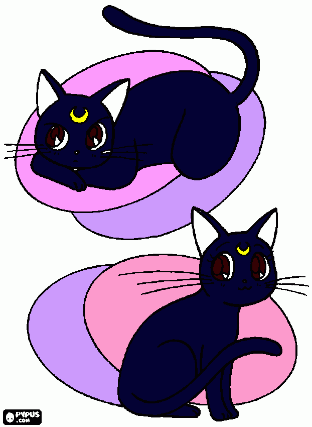 duas gatas para colorir e imprimir