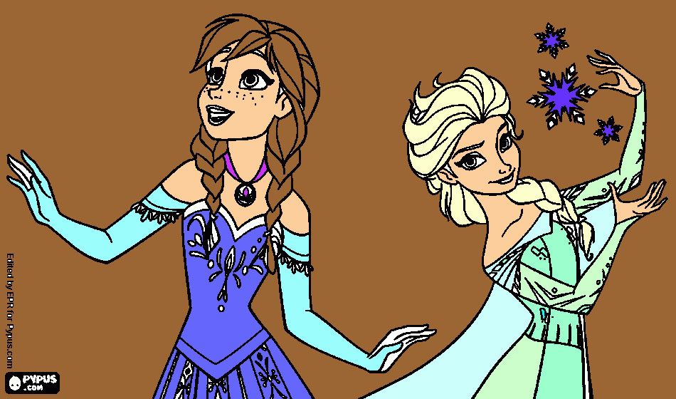 duas irmas para colorir e imprimir