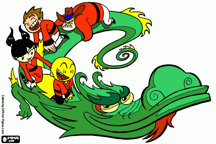 duelo xiaolin para colorir e imprimir