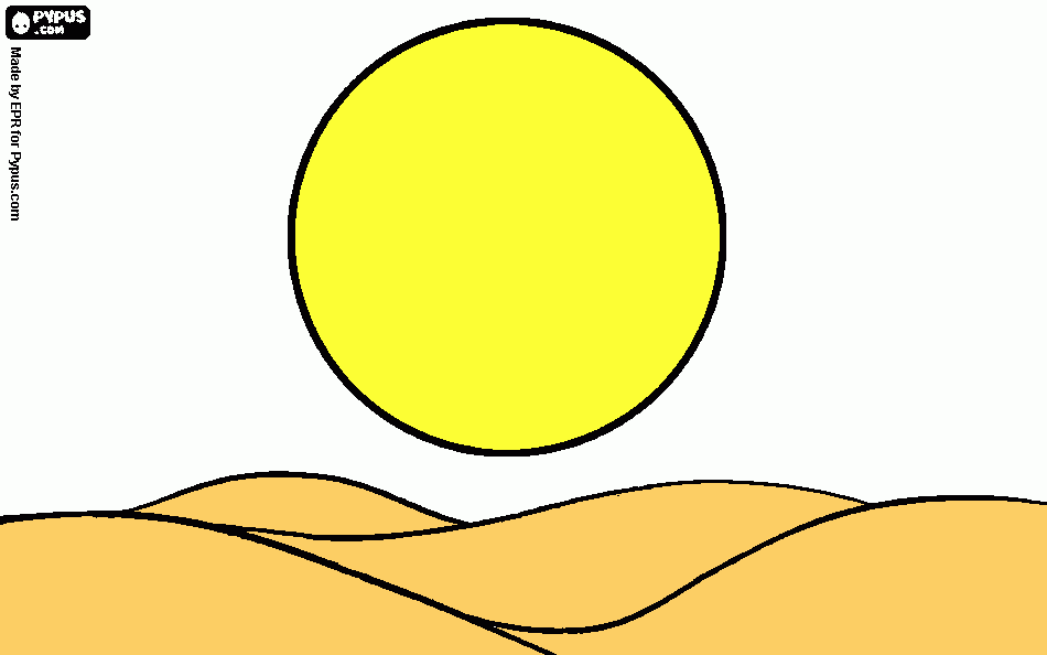 Dunas para colorir e imprimir